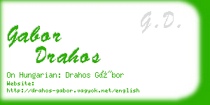 gabor drahos business card